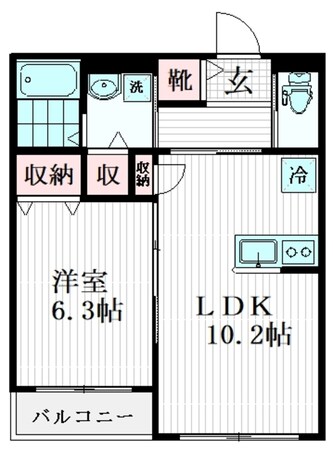 越谷市千間台東新築マンション（仮）の物件間取画像